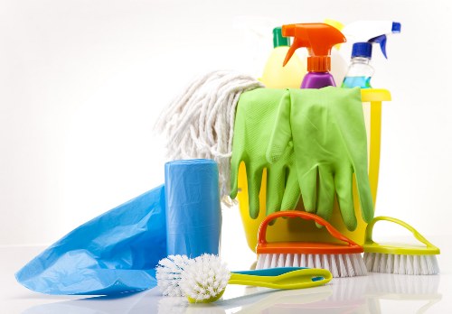 Cleaning different sofa materials including fabric and leather