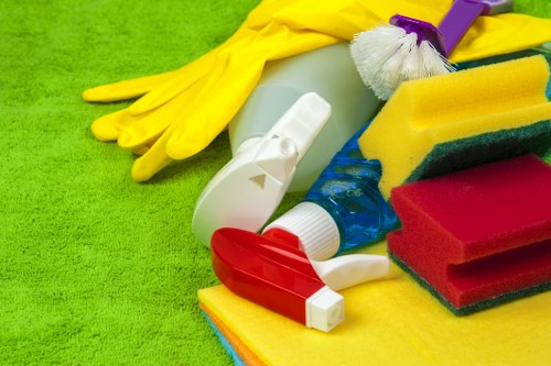 Deep cleaning a stylish area rug in a Stanmore living room
