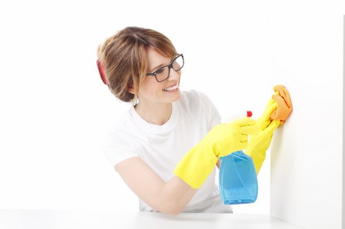 Stanmore Carpet Cleaners team following safe cleaning procedures